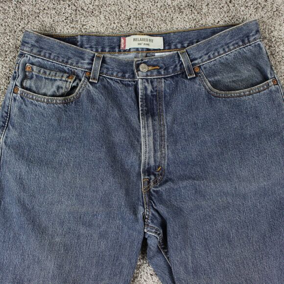Levis 550 Relaxed Fit Jeans Mens 36x36 Medium Wash Hemmed (35x28) READ - Picture 2 of 13